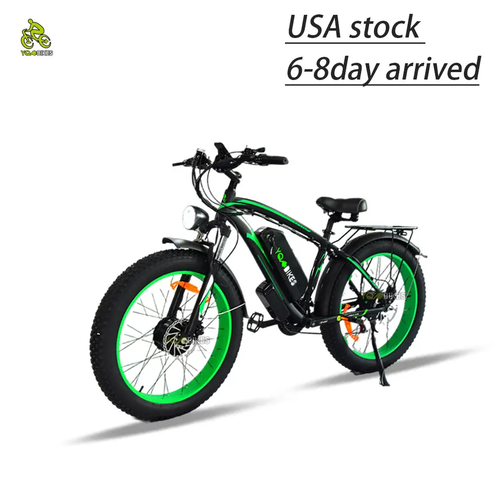 USA EU Warehouse Fast Speed 2000W Dual Drive 26 Inch Fat Dirt E Bike Electric Bicycle 48V20Ah/23Ah Ebike Electric Bike For