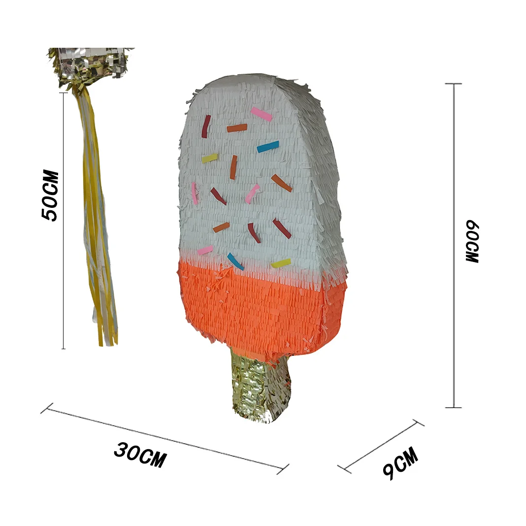 Ice Cream Shaped Pinata Kids Girls Boys Summer Birthday Party Baby Shower Decoration