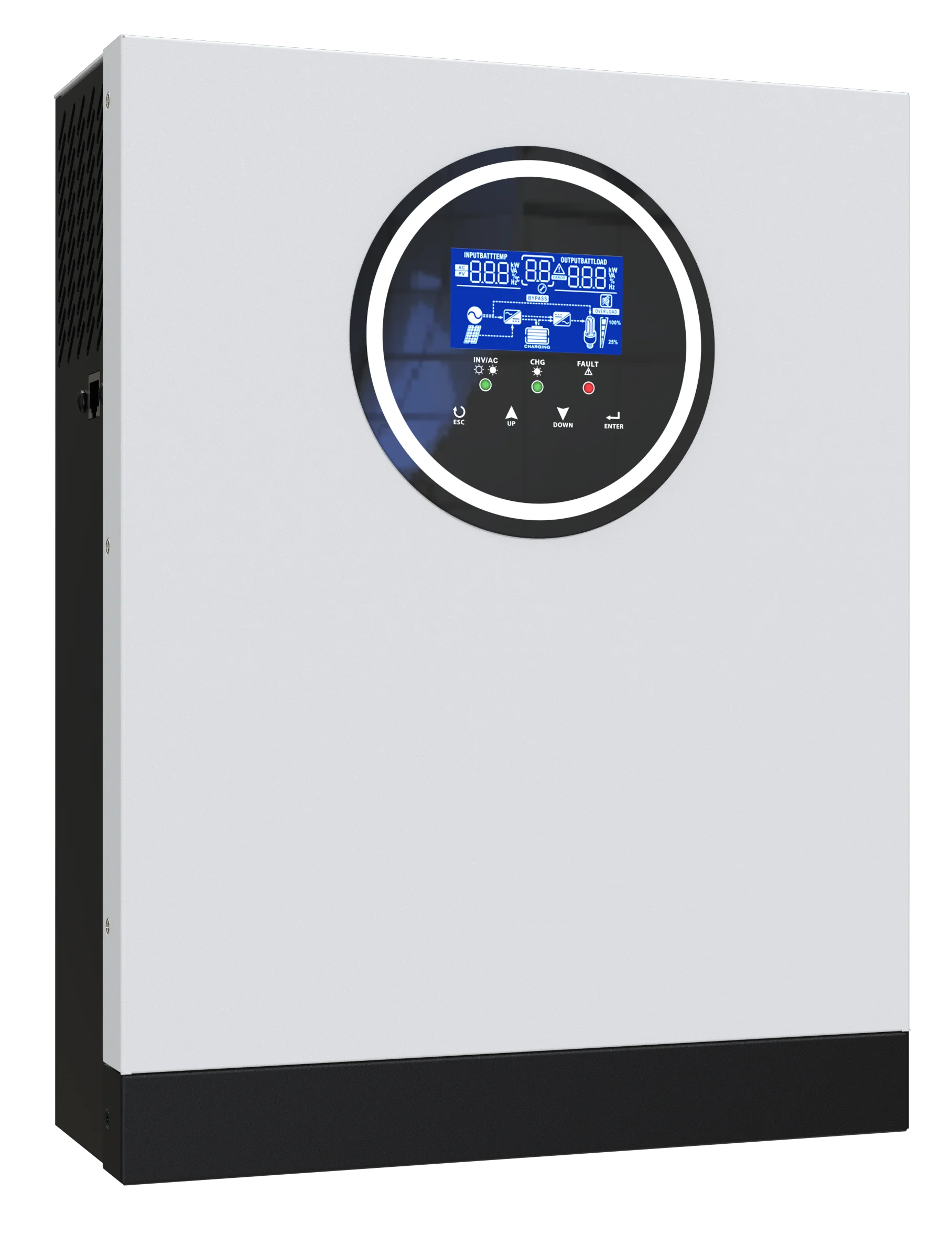 3200VA/3000W 24VDC 230VAC Pure Sine Off Grid Hybrid Solar Inverter with 450VDC 80A MPPT Solar Controller PV Max.Power 3000W