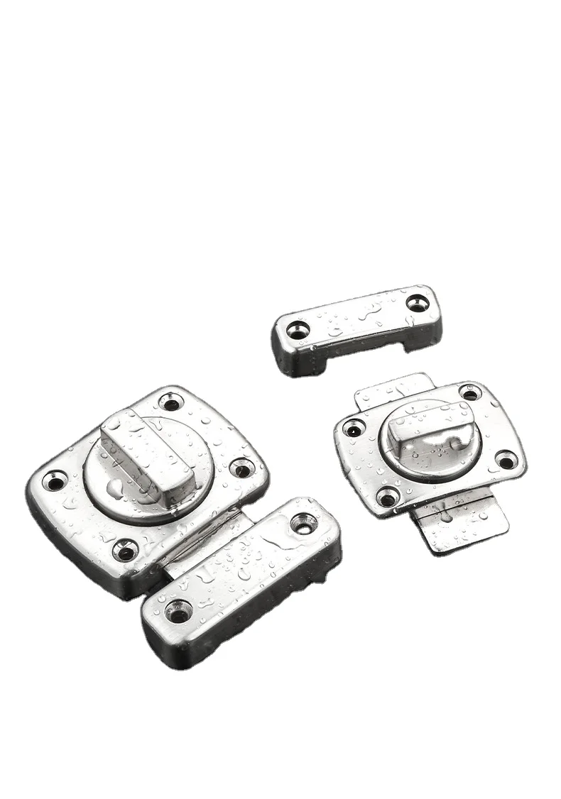 Alloy Pin Door Bolt Latch Anti-theft Bedroom Back Lock Artifacts Spring Card Hitch Security Push-pull Move Open Installation