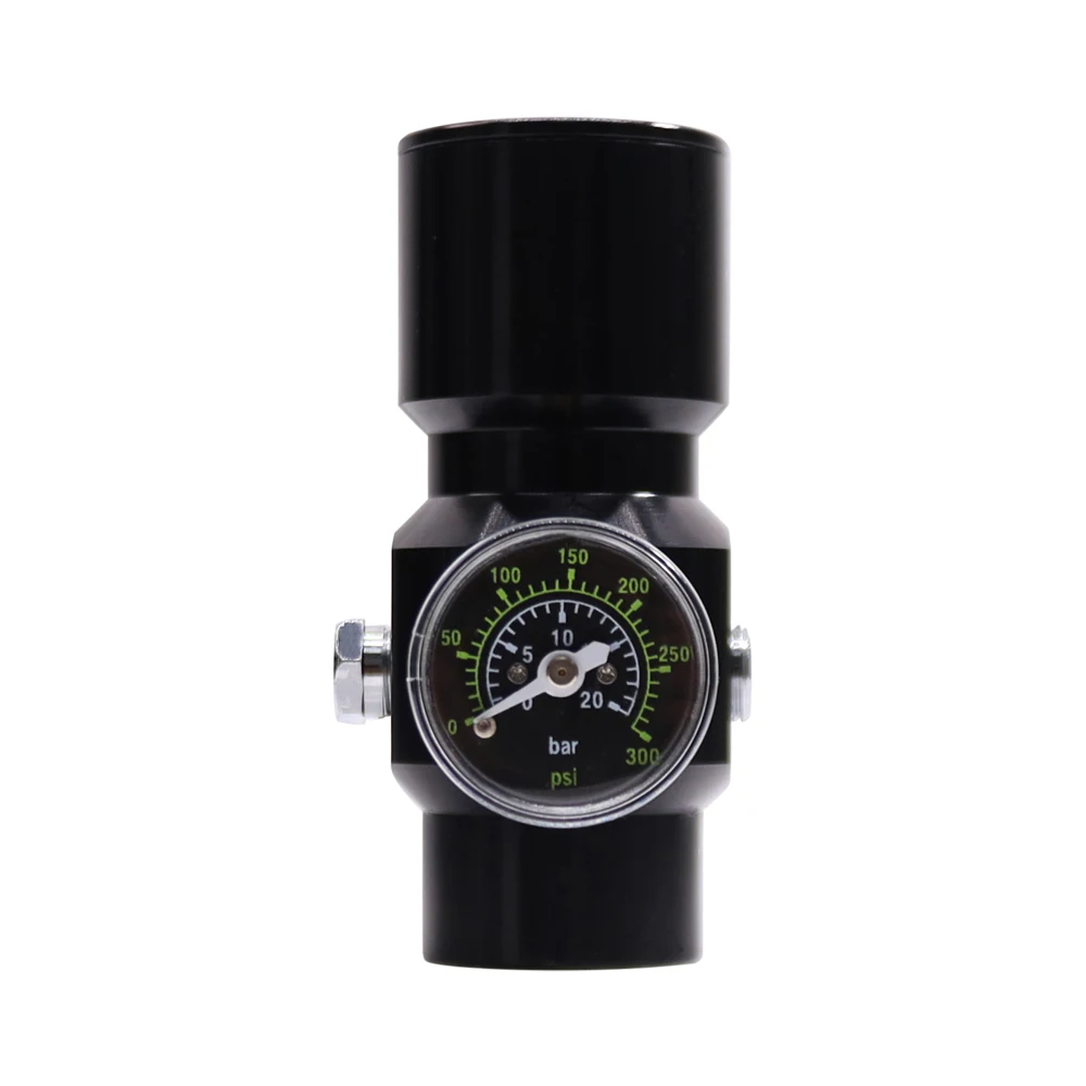 HPA Low Pressure Regulator Airsofta Mini CO2 Regulator Output Pressure 0-200psi With US Foster Coupler 300PSI Gauge