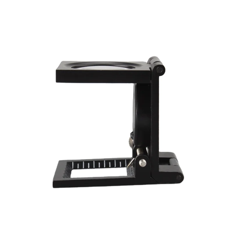 Wholesale TH-9005A 8X Cloth Inspecting Zinc Alloy Folding LED lamp Magnifier with scale. Magnifying Glass With Led light