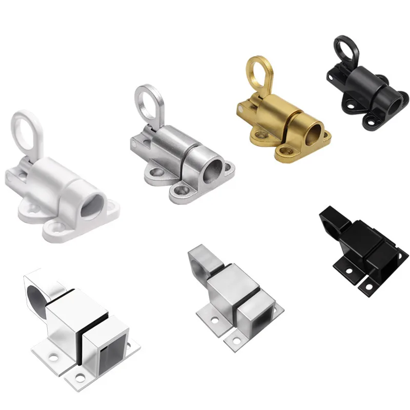 Solid aluminum alloy spring automatic latch push-pull glass door and window latch lock door latch aircraft latch lock