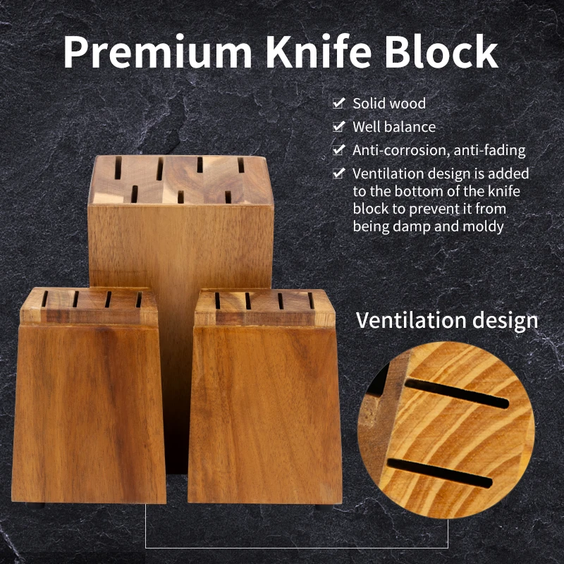 best seller kitchen knives set Stainless Steel 3Cr13 16 pcs Chef knife set with knife holder