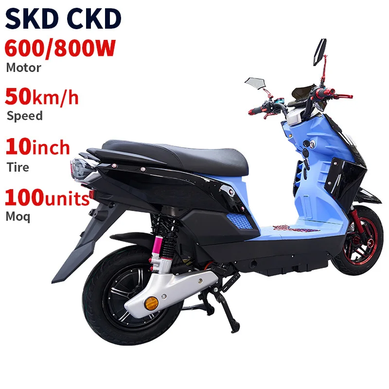 CKD CBU 10 дюймов 600 Вт/800 Вт 50 км/ч Максимальная скорость легкий Электрический Мотоцикл мопед с педалью