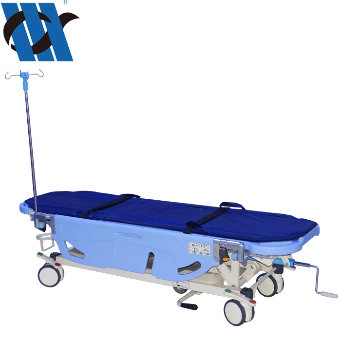 BDTT201C Stainless Steel Height Adjustable Patient Transfer Bed Ambulance Stretcher Trolley