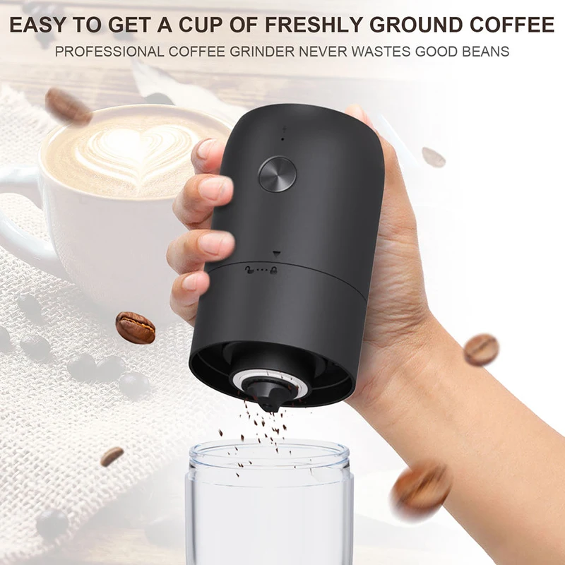 New Coffee Grinder Portable Electric Grinder Coffee Mill USB Electronic Spice Nut Coffee Bean Grinder Black Eco-friendly CN;GUA