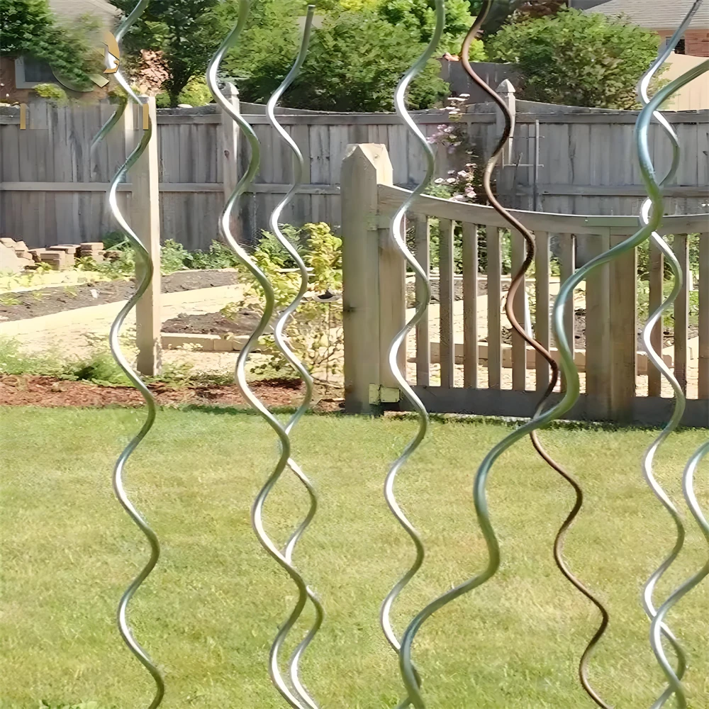 Anti-rust plastic coating Garden Plant Support stem tomato spiral rod