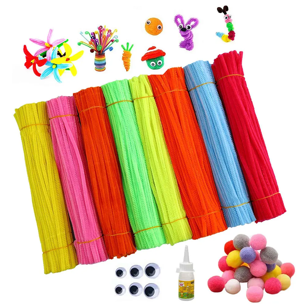 Wholesale valentines day gift 2023 chenille stems pipe cleaners Craft Supplies for kid DIY pipe cleaners