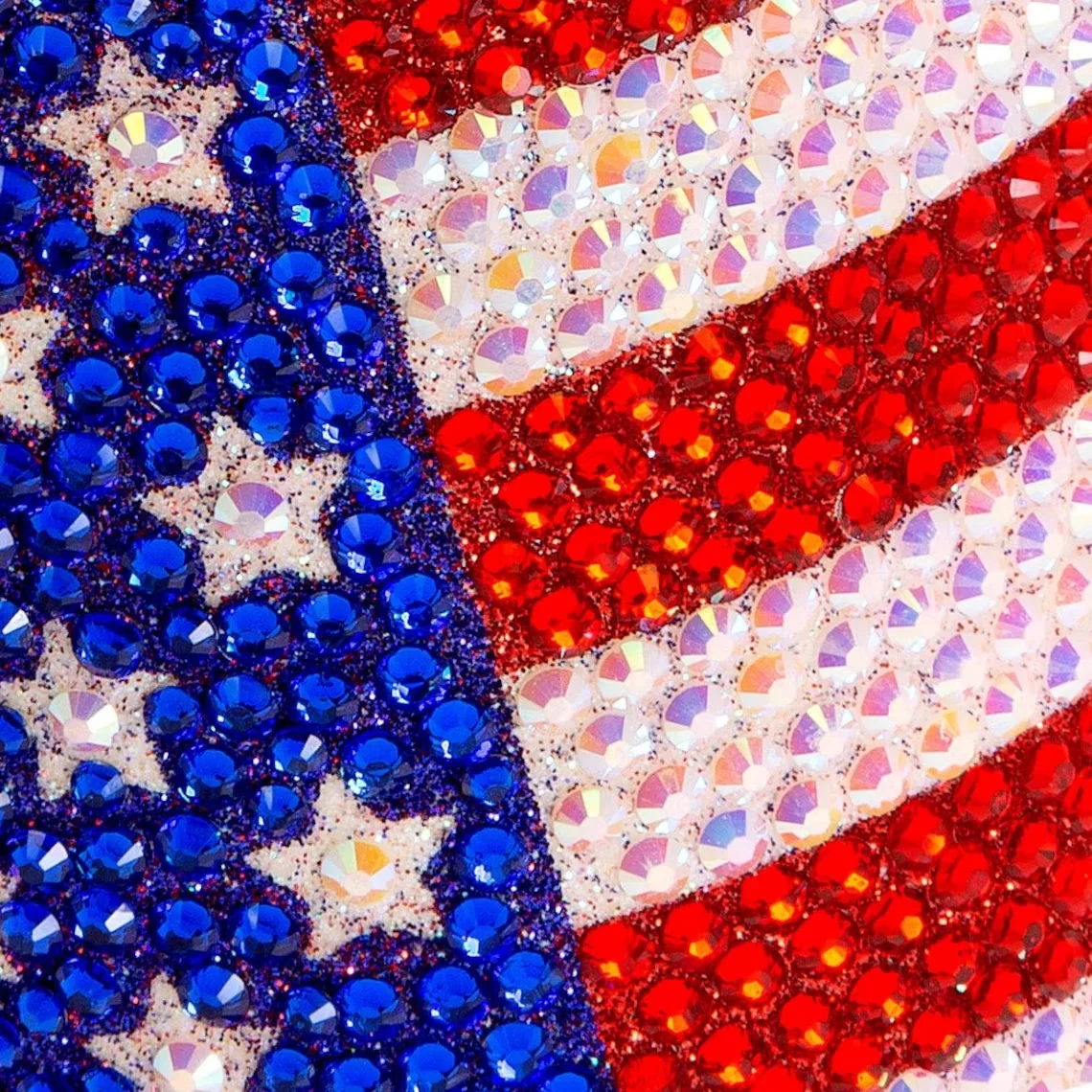 American Flag 40 OZ Bling Rhinestone Crystal Tumbler USA Glitter Gift Mugs With Handle and