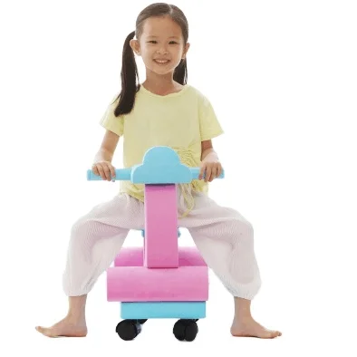 2024 Safety Educational Diy Eva Foam 3d Building Blocks ride on car Truck Bars For Kids