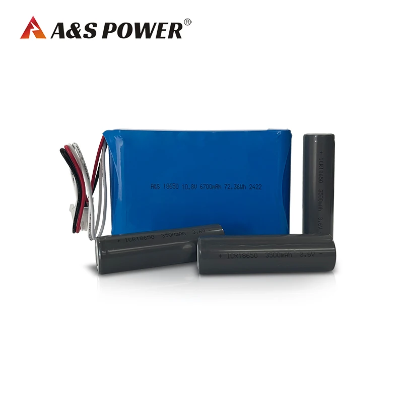 18650 10.8V 6700mAh 3s2p Lithium Rechargeable Battery Pack with CB/UN38.3 Certificates