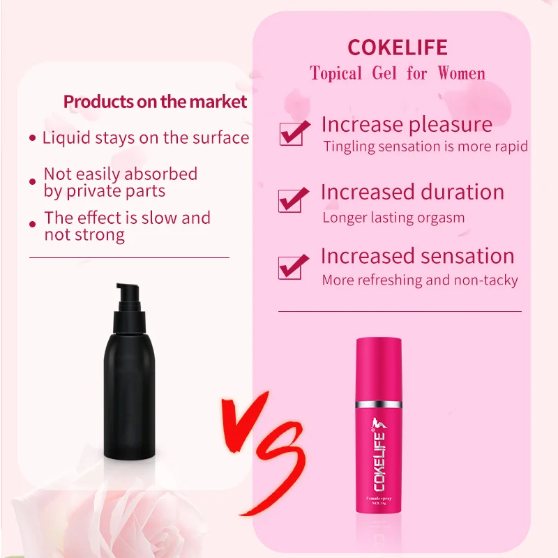 CokeLife OEM Women Sexual Stimulant Enhancement Vaginal Lubricants 10ML Excitant Liquid Exciting Essential Oil For Women Sex