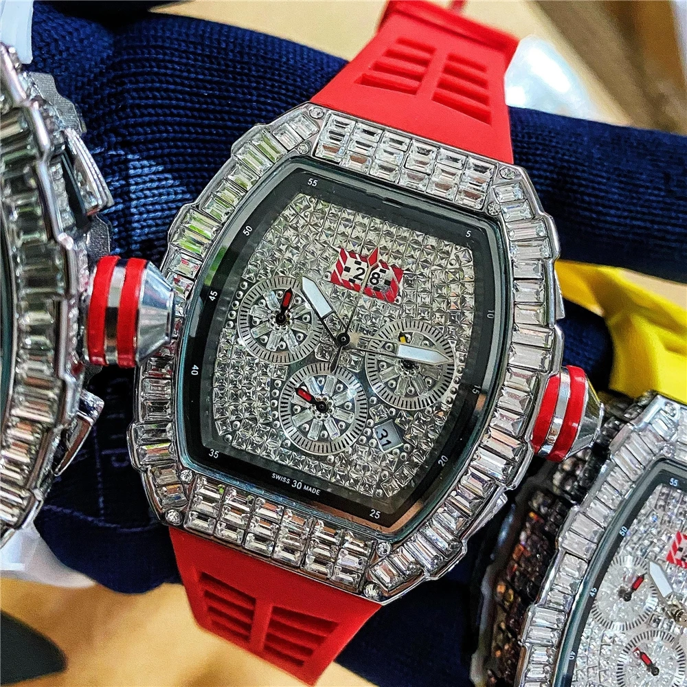 Rm Top Sales Iced Out Diamond Watches Men Gold Watch Watch