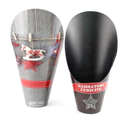 xmas christmas printed plastic sleeves for plant pot