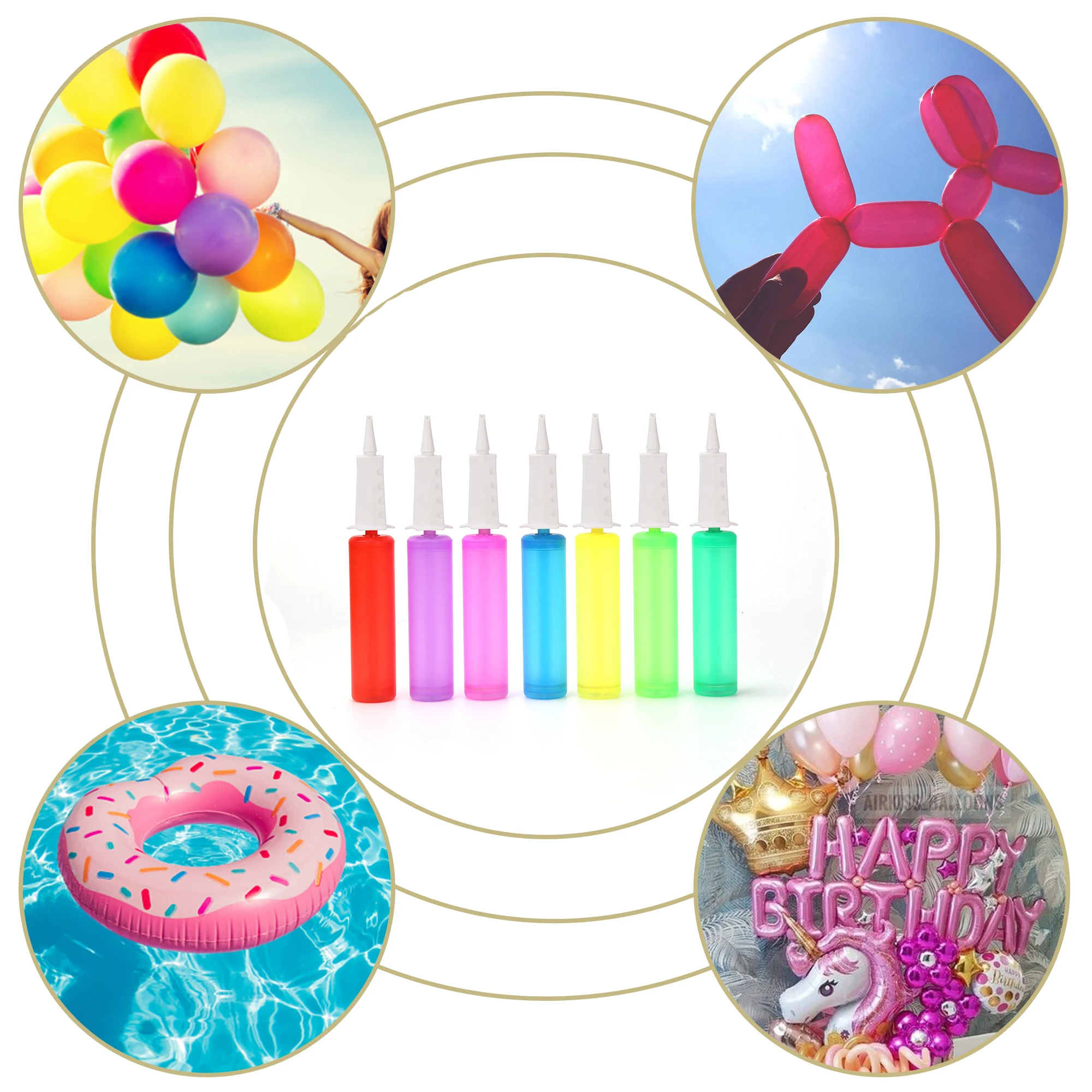 hand dual action balloon pump swimming ring balloon manual air pump for sale