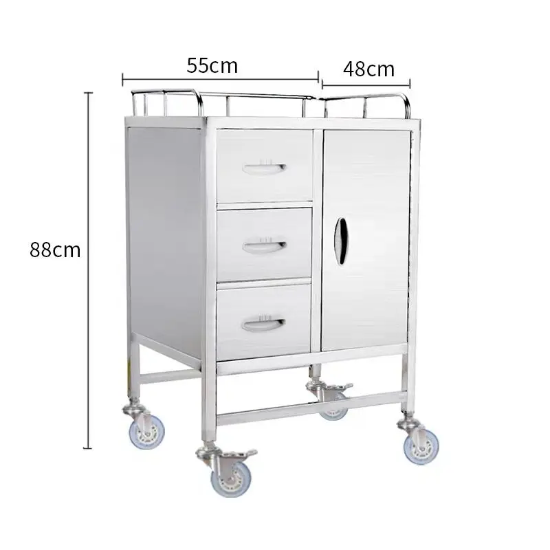 Wholesale Low Price 48/96/144 Grids Stainless Steel Medical Trolley Cart Clinic