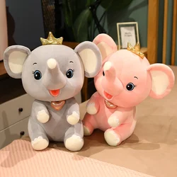 Custom Bedtime Baby Elephant Plush Toys Stuffed Animal Toys Creative Gray Pink Big Ears Soft Plush Elephant