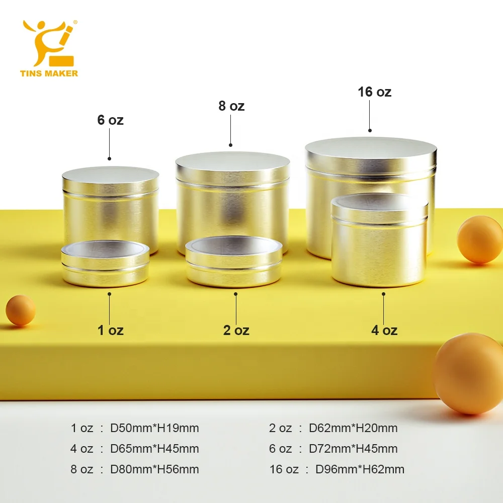 Deep Round Tin Cans seamless tin box drawn Factory Wholesale 8Oz Candle Packaging Container Tin Can