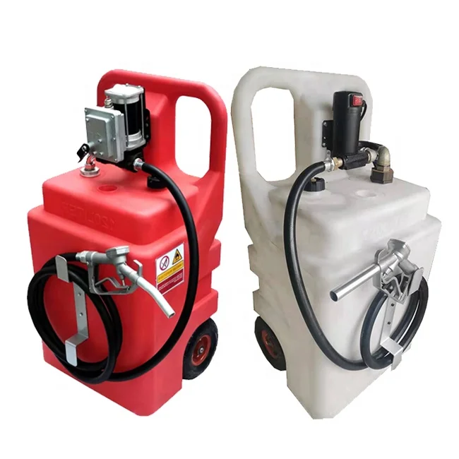Portable Fuel Tank With  Oil Pump 120 Litre  Plastic Fuel Caddy