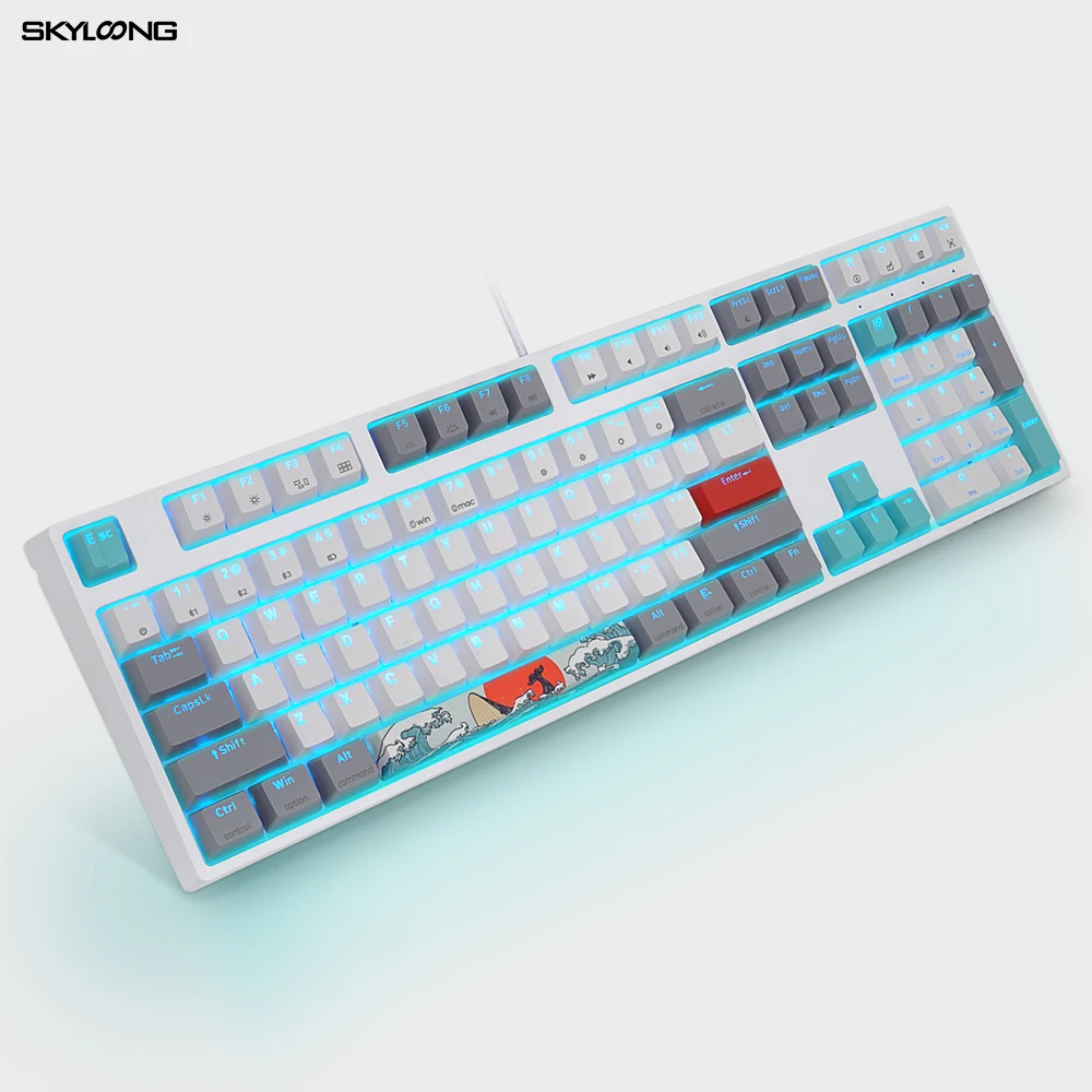 2021 новый предмет GK61 SK61 gateron Оптический красный переключатель Горячая замена механическая клавиатура pbt UKIYO-E