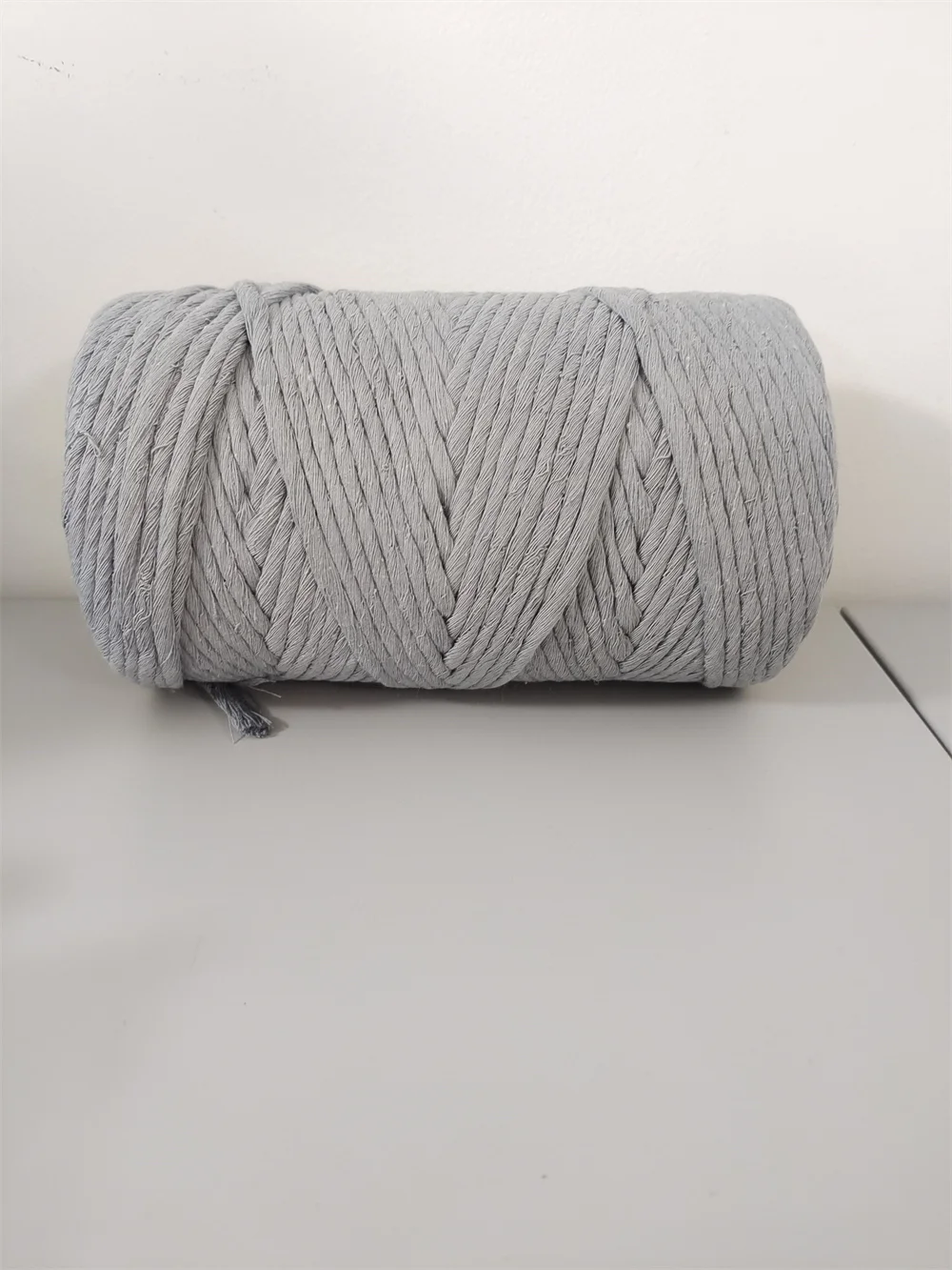 Diy hot sale macrame cord bulk recycled  4mm colorful single strand macrame cord cotton ropes