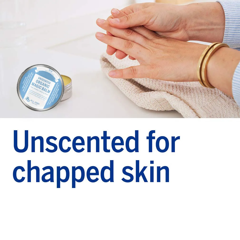 Organic Magic Balm Baby Unscented Made with Organic Beeswax Moisturizes and Soothes Hands Face and Body Relieves