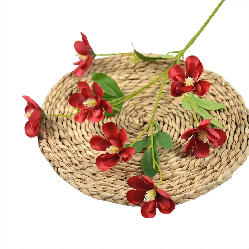 High Quality Orchid Artificial Flowers Red White Blue Orange Pink Freesia Silk Slower