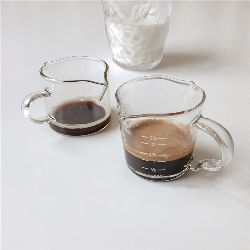 100ml mini milk jug Coffee Glass Measuring cup with handle