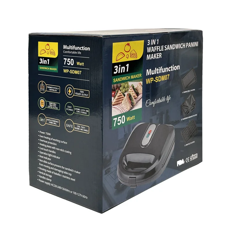 Popular Breakfast Maker  6 in 1 Waffle Toaster Multifunction Sandwich Maker