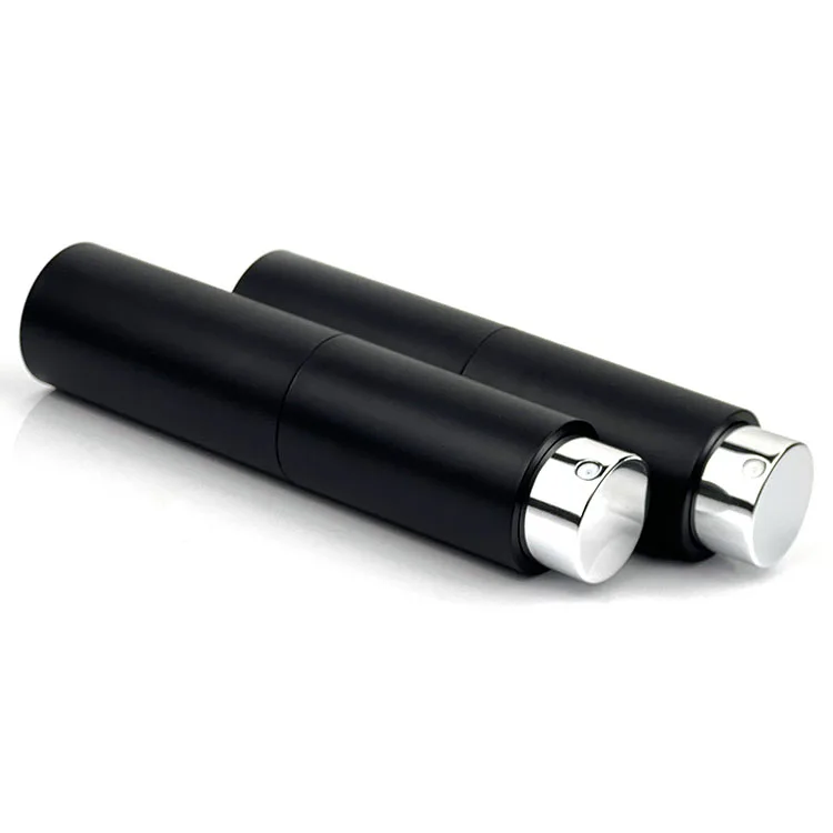 3ml 5ml 8ml 10ml black plastic spray bottle for perfume refillable cosmetic atomizer empty packaging