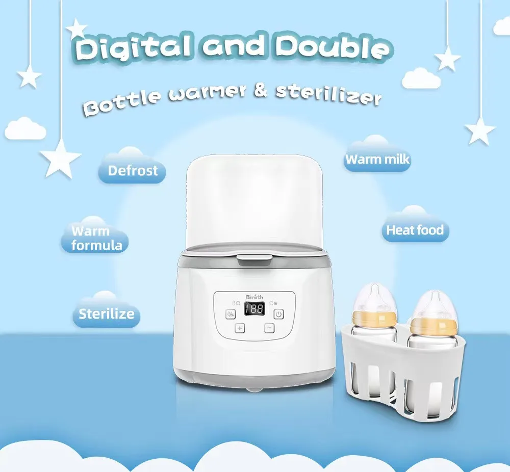 High capacity food heater baby milk bottle warmer portable steam baby feeding bottle sterilizer