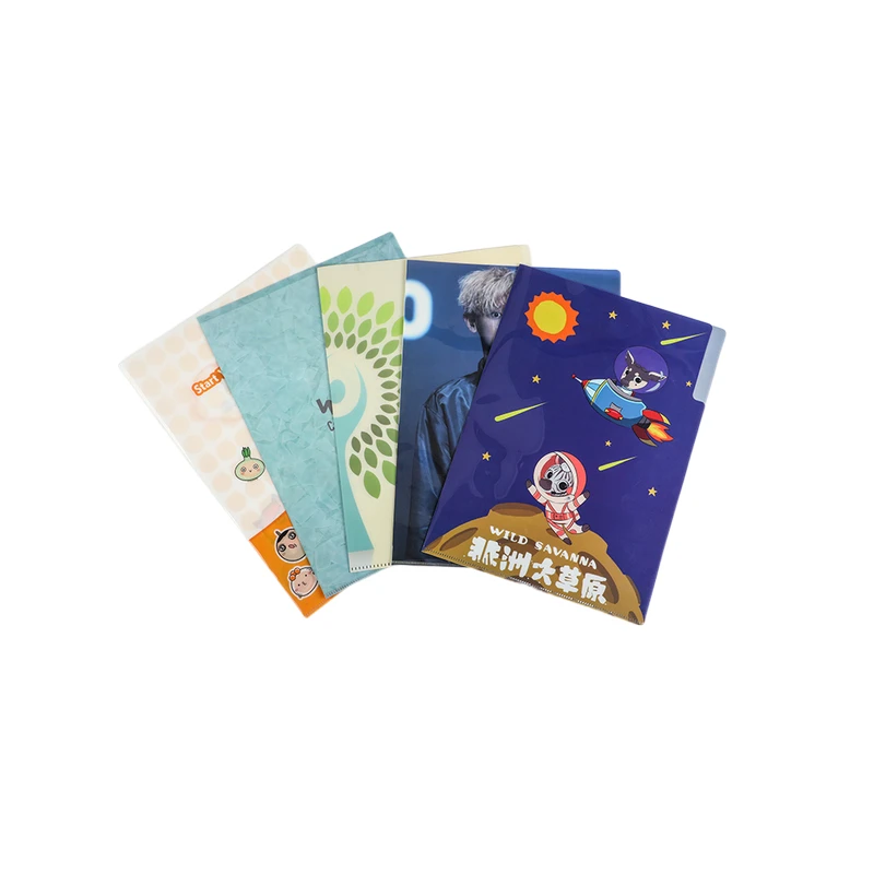 Hengyao A4 L-Shaped PP Folder High Quality Customized Printed Document Folder with Promotions