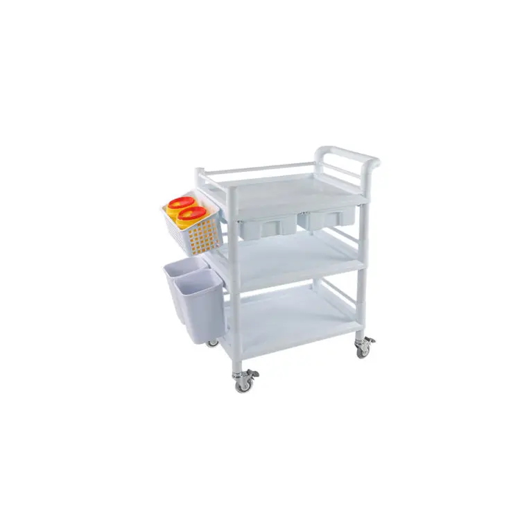 Medical Emergency ABS Hospital Treatment Trolley Medical Cart Trolley