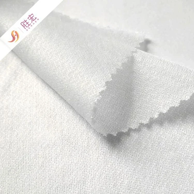 
Oeko-tex 100 Gum Stay 100% полиэстер круглая вязка W Weave клейкая ткань для одежды 