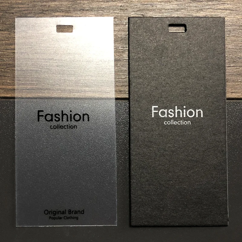 Luxury Custom New Label Design Black Cardboard Paper Clothing Hang Tags Garment Tags With String For Jeans Manufacture