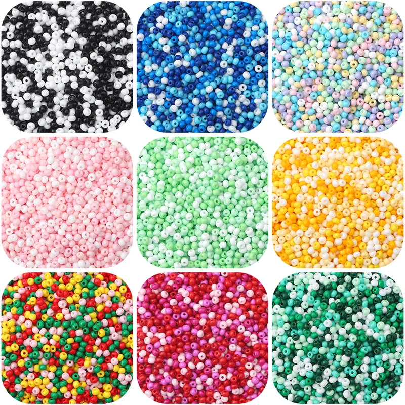 BBG082 Bulk Bag Wholesale 2mm 12/0 Glass Seed Beads Crystal Round Beads for Fashion Jewelry Bracelet Necklace Making Accessories