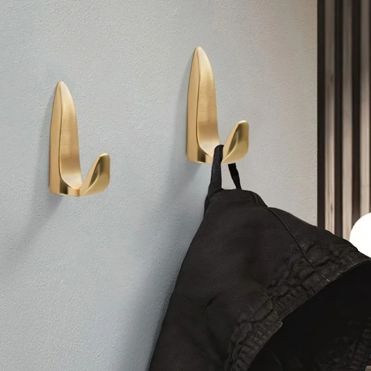 Modern Style Zinc alloy replacement metal light pink velvet hangers gold steel coat fastening metal key hooks
