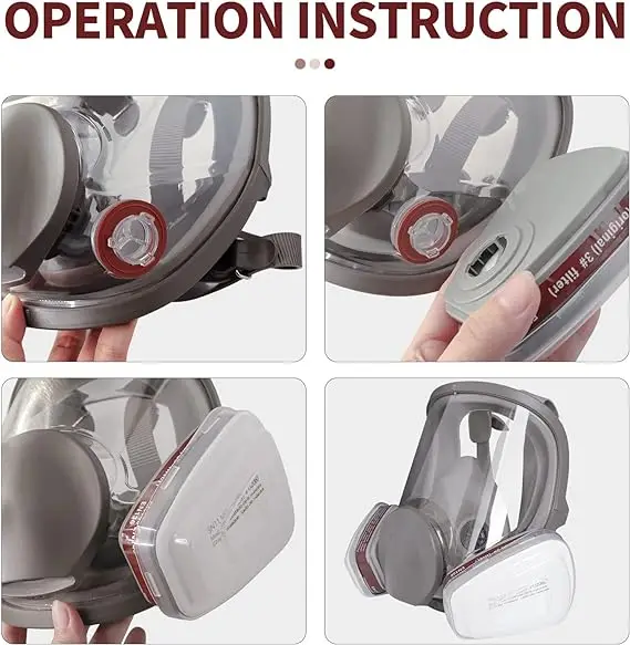 Hot Sell Gas mask 6800 full cover face mask body for spray paint Chemical gas protection Easy to clean Smoke dust protection