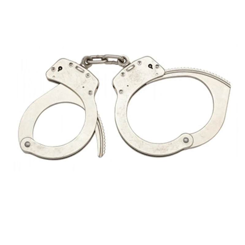 MOQ 300 21 Teeth Carbon Steel&Nickel Handcuffs Real Handcuffs With Pouch