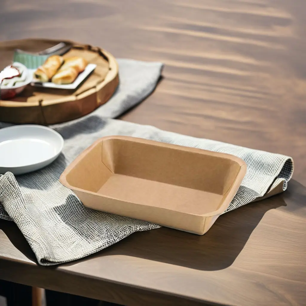 Крафт-коробка бумажная упаковка для пищевых продуктов одноразовый логотип бумажный Ланч-бокс