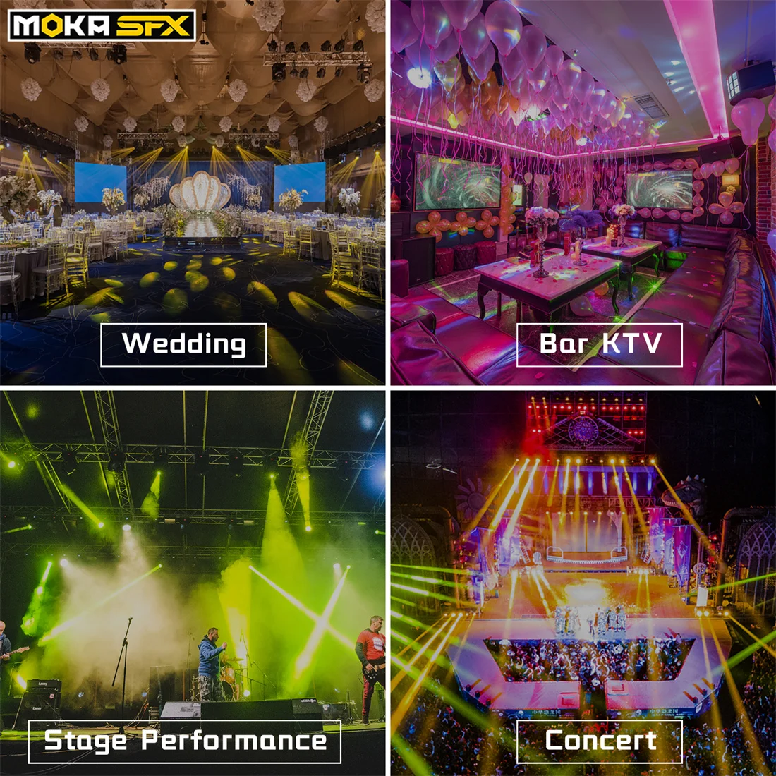 Moka sfx 19*15w Zoom Wash Moving Head Dj Stage Light Led Wash Beam Zoom High Speed Strobe Moving Head Lights