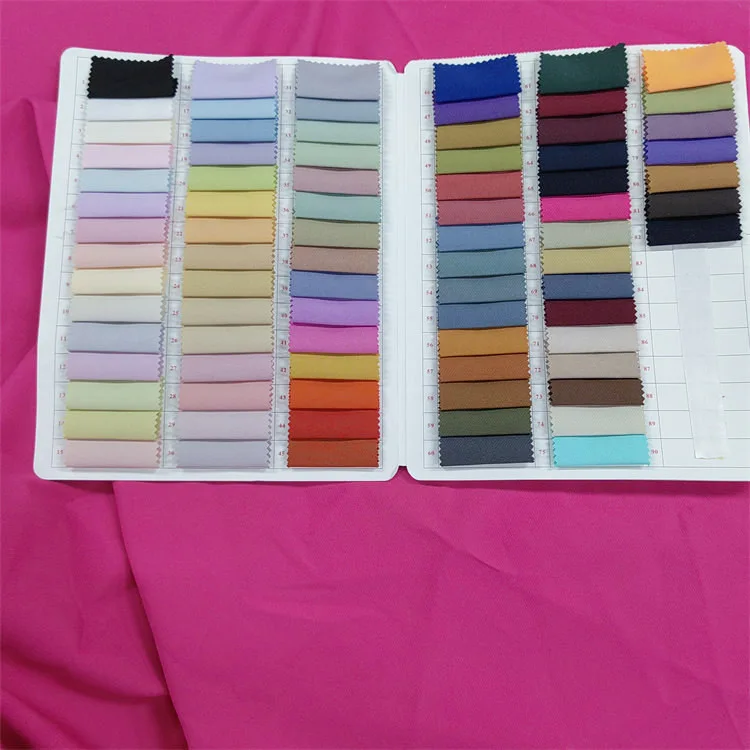 Factory wholesale Breathable 4 ways stretch plain spandex polyester suit fabric 150D double deck elastane fabric