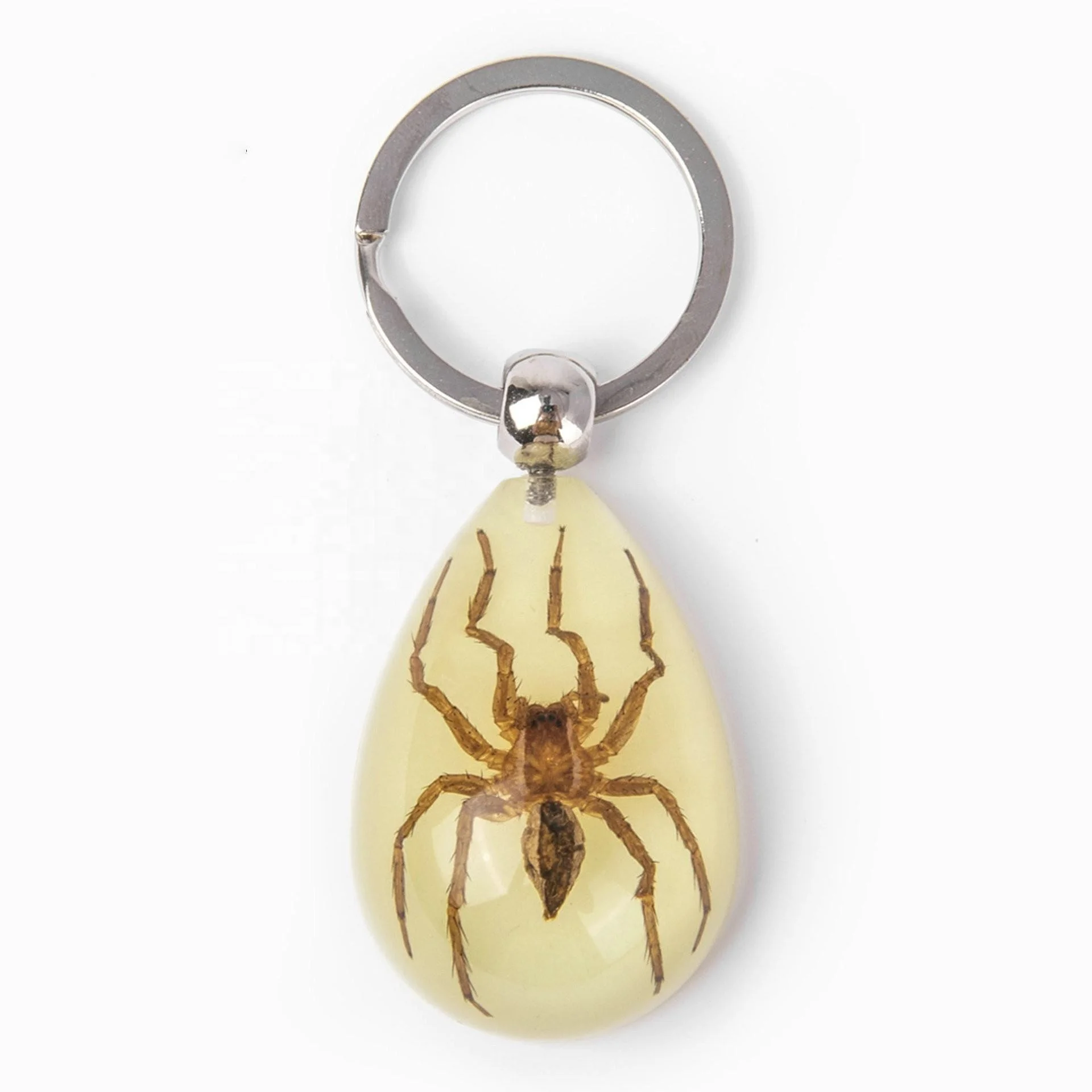 Pure handmade resin drop glue luminous scorpion scarab halloween gift real insect amber specimen keychain