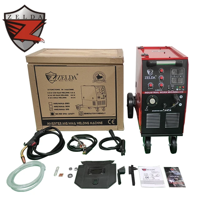 3 Phase 380V 315A 3 in 1 MMA MAG MIG 15kg Wire Welders for Industrial Use