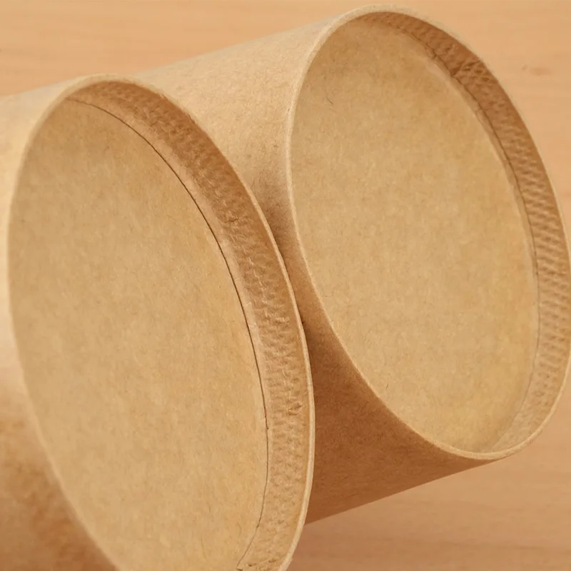 Ready bulk wholesale waterproof Kraft Paper Food Bowl Take Away Disposable Salad Bowls With Paper Lid