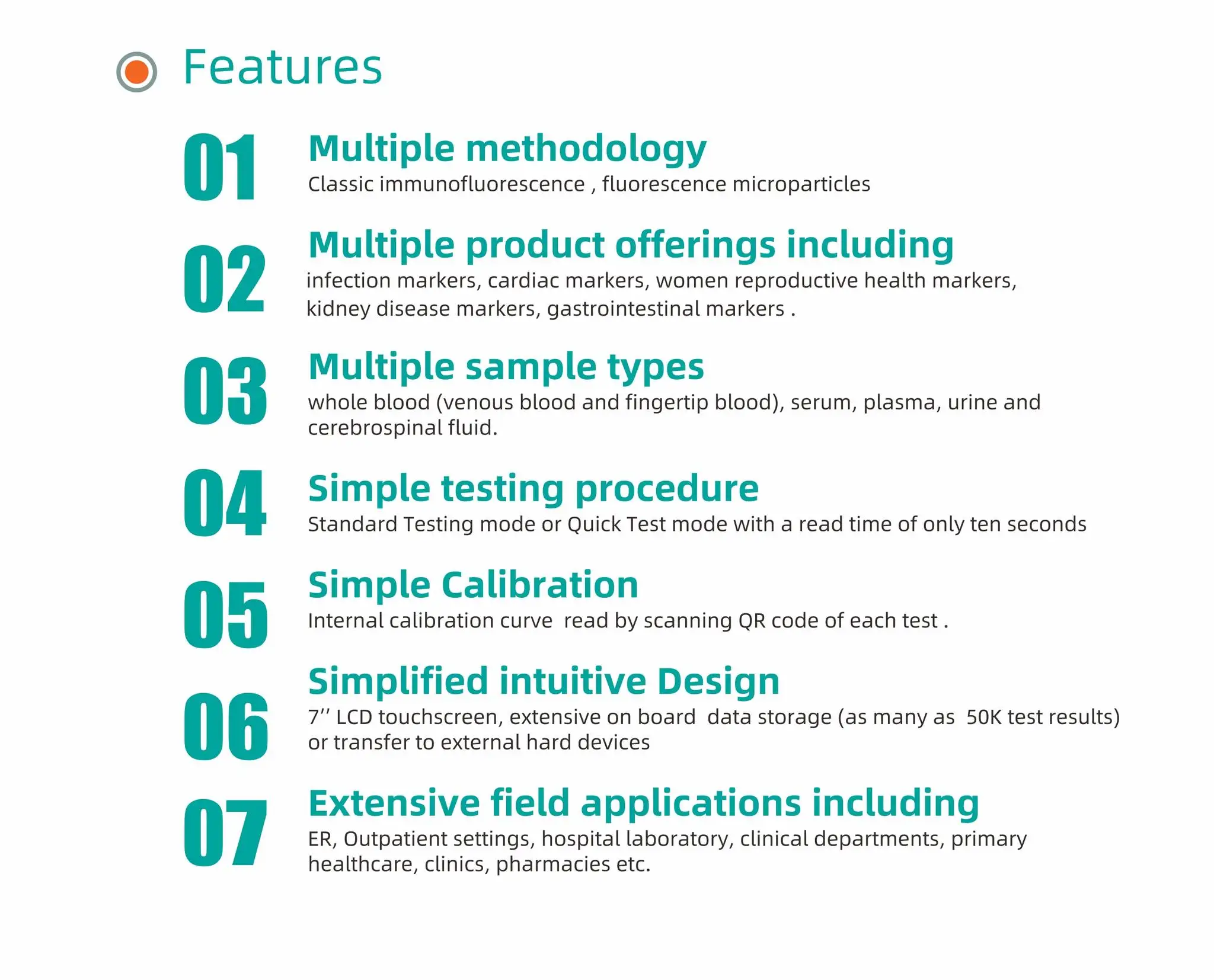 multi channel POCT analyzer factory price fluorescence immunoassay analyzer and reagents