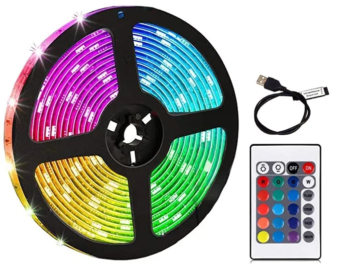 RGB 5050 меняющий цвет дистанционный динамический режим светодиодный свет Телевизор подсветка изменение цвета 3 м аура светодиодные фонари