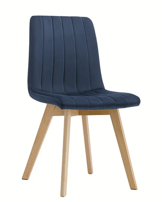 Cheap Price Solid Beech Wood Legs Soft Velvet Fabric Seat Dining Room Chair
