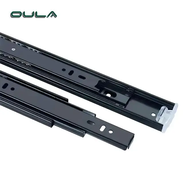 45 мм тройной складной полный удлинитель Черный/цинковый отделочный шарикоподшипник Выдвижная направляющая